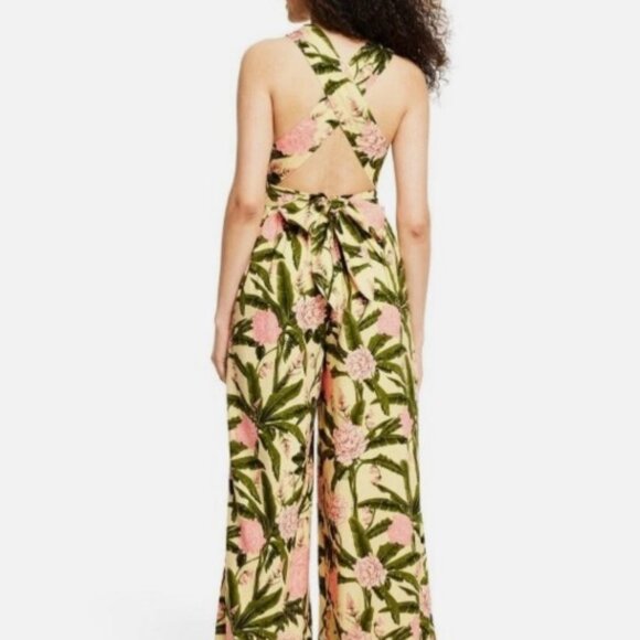 *NWT* Agua Bendita x Target - Women's Peony Botanical Print Jumpsuit - Sz S - Picture 7 of 7